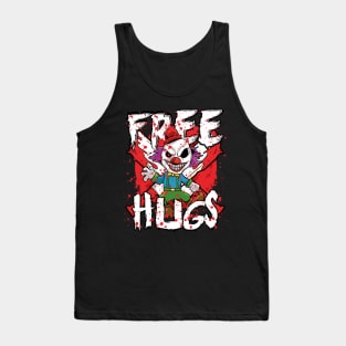 Free Hugs Halloween Evil Scary Clown Tank Top